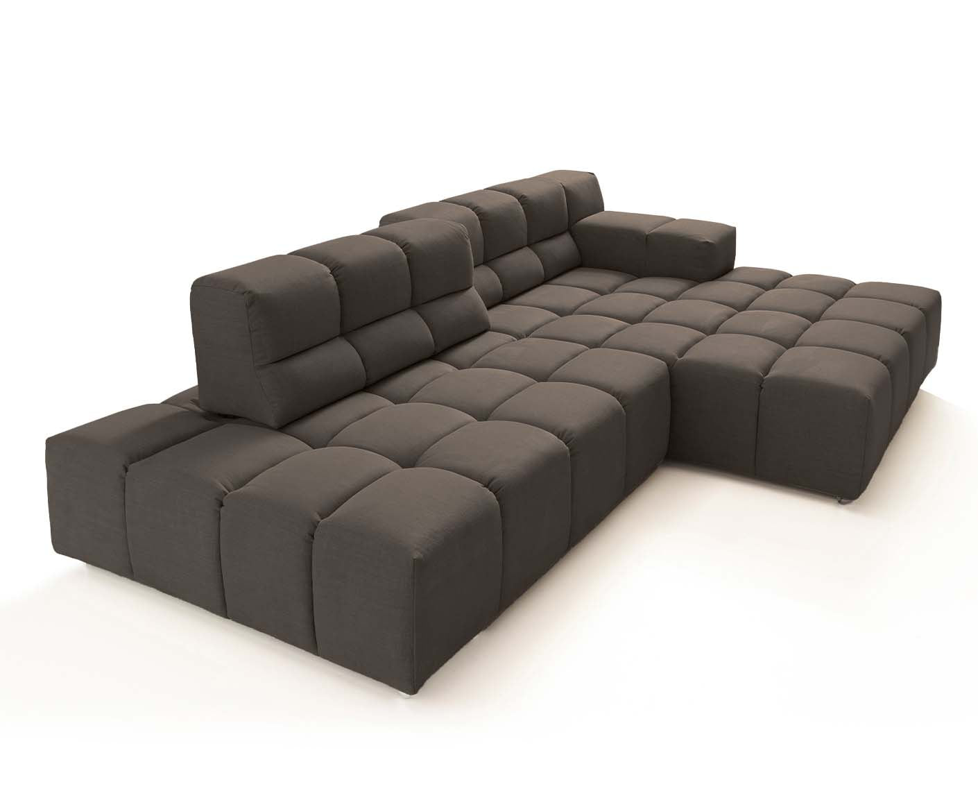 designwerk Temple Ecksofa | 286 x 169 cm| mit Rückenverstellung | Flachgewebe