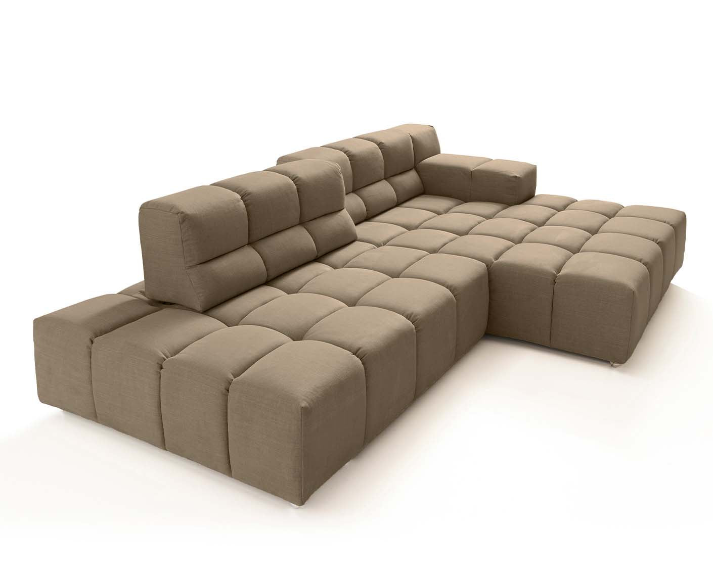designwerk Temple Ecksofa | 286 x 169 cm| mit Rückenverstellung | Flachgewebe