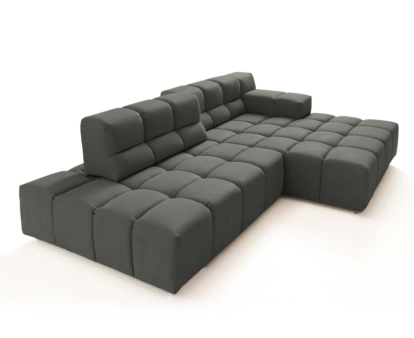 designwerk Temple Ecksofa | 286 x 169 cm| mit Rückenverstellung | Flachgewebe