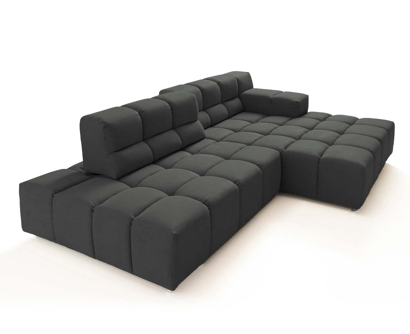 designwerk Temple Ecksofa | 286 x 169 cm| mit Rückenverstellung | Flachgewebe