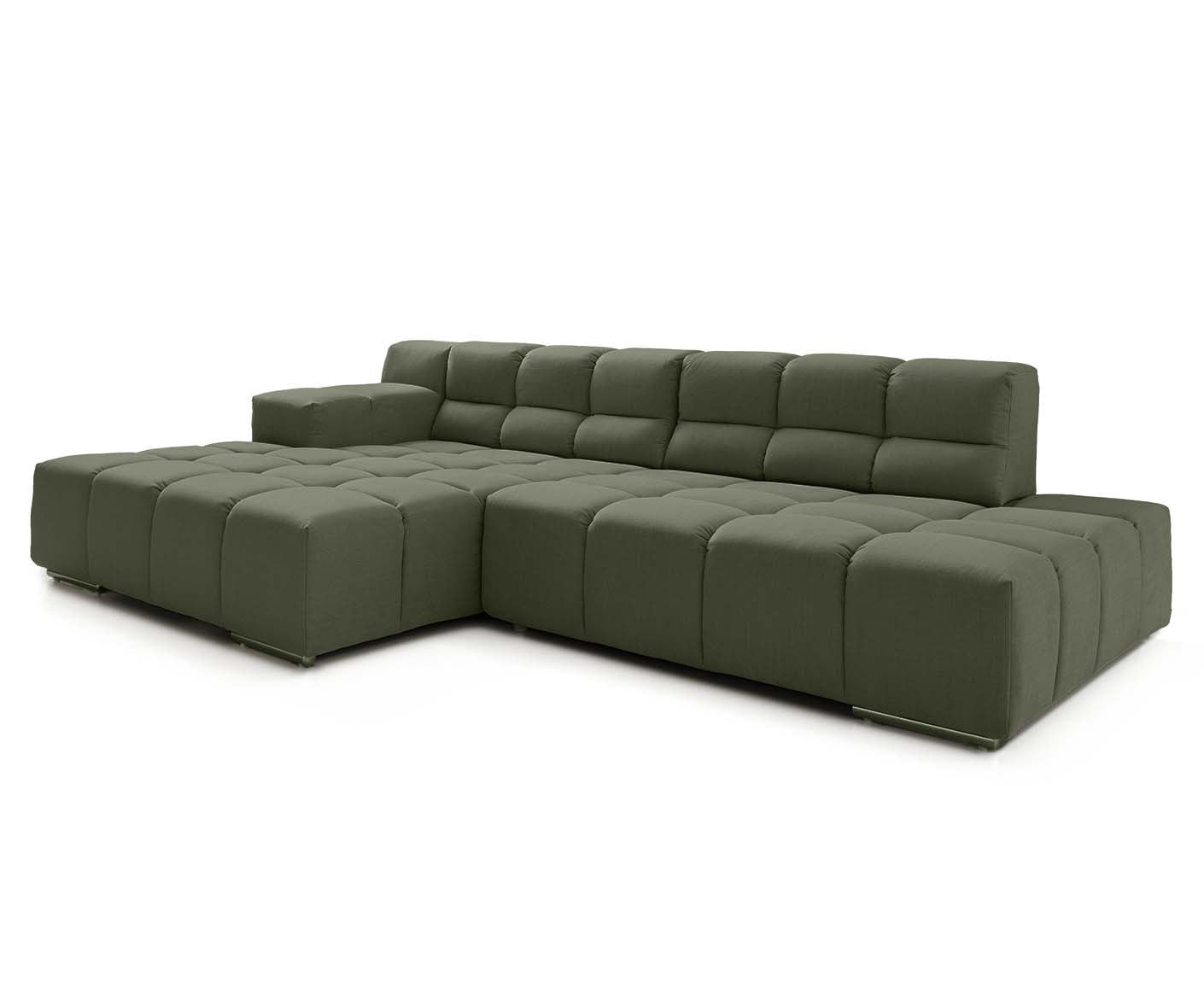 designwerk Temple Ecksofa | 286 x 169 cm| mit Rückenverstellung | Flachgewebe