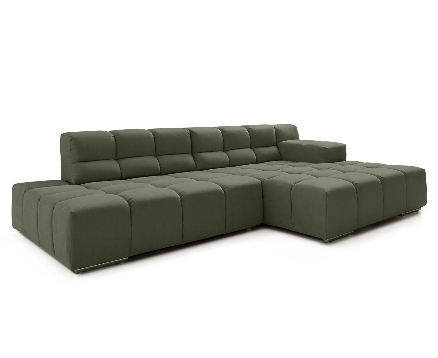 designwerk Temple Ecksofa | 286 x 169 cm| mit Rückenverstellung | Flachgewebe