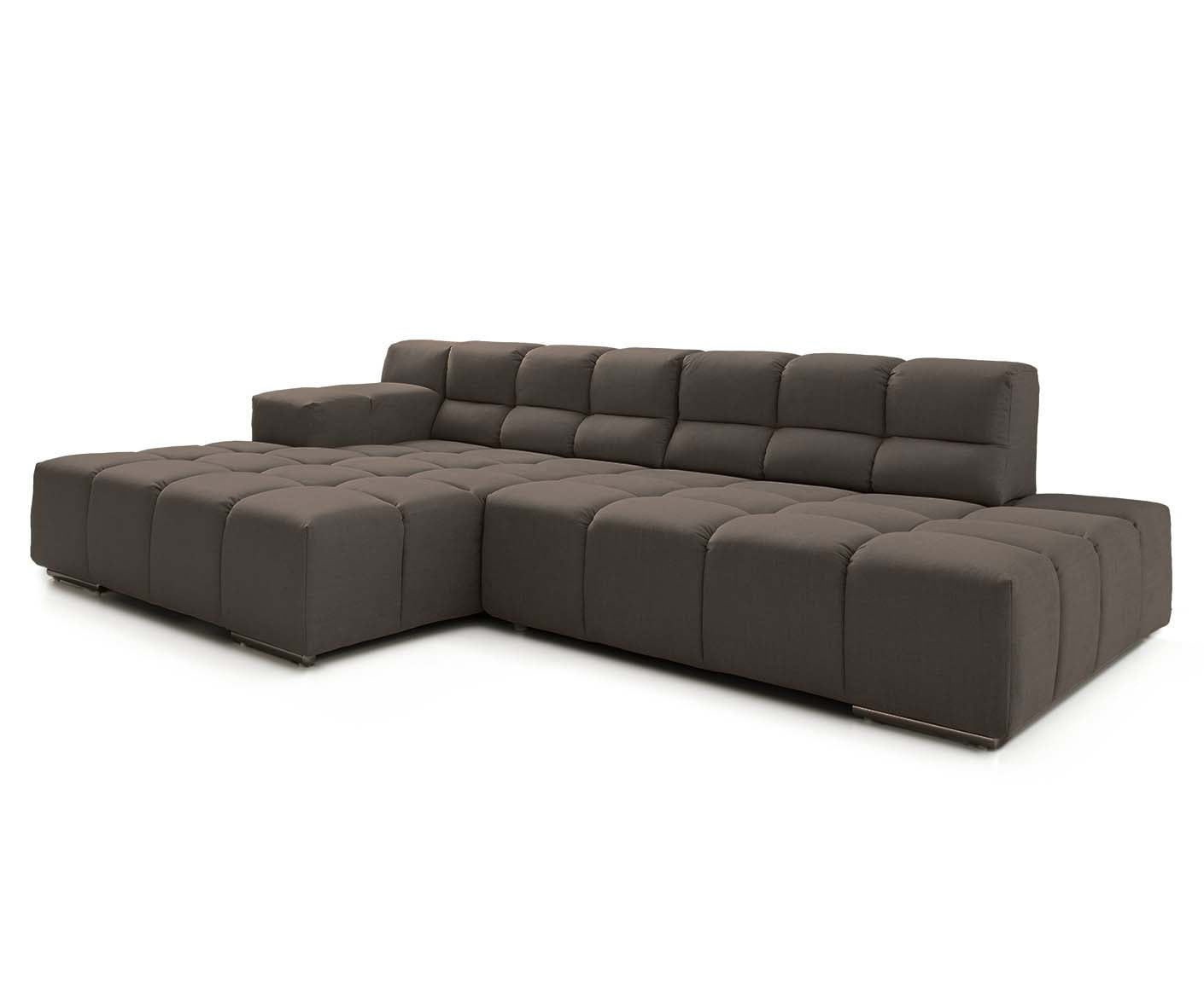 designwerk Temple Ecksofa | 286 x 169 cm| mit Rückenverstellung | Flachgewebe