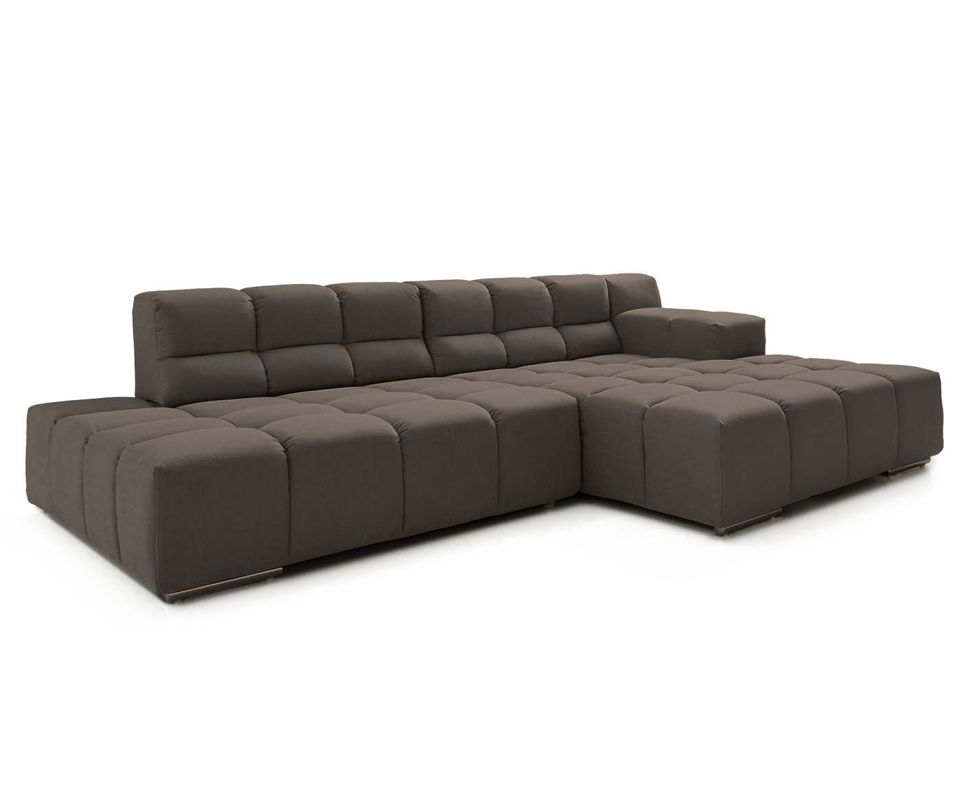 designwerk Temple Ecksofa | 286 x 169 cm| mit Rückenverstellung | Flachgewebe
