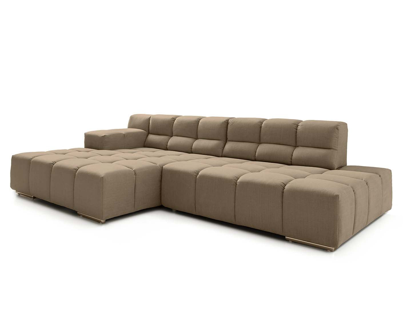 designwerk Temple Ecksofa | 286 x 169 cm| mit Rückenverstellung | Flachgewebe