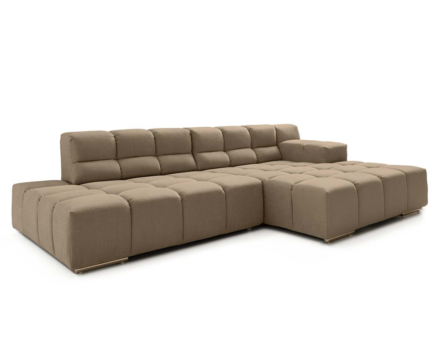 designwerk Temple Ecksofa | 286 x 169 cm| mit Rückenverstellung | Flachgewebe