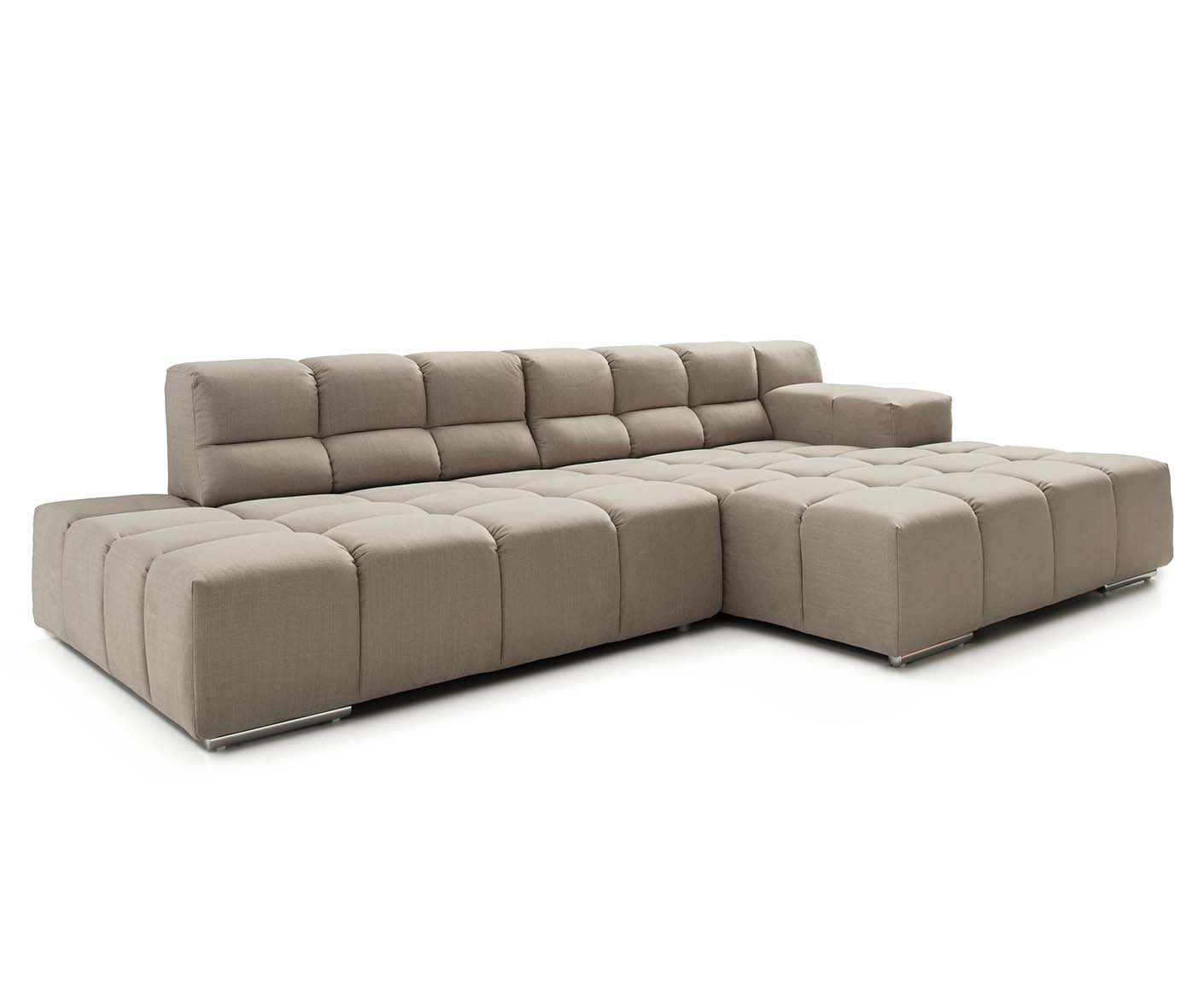 designwerk Temple Ecksofa | 286 x 169 cm| mit Rückenverstellung | Flachgewebe