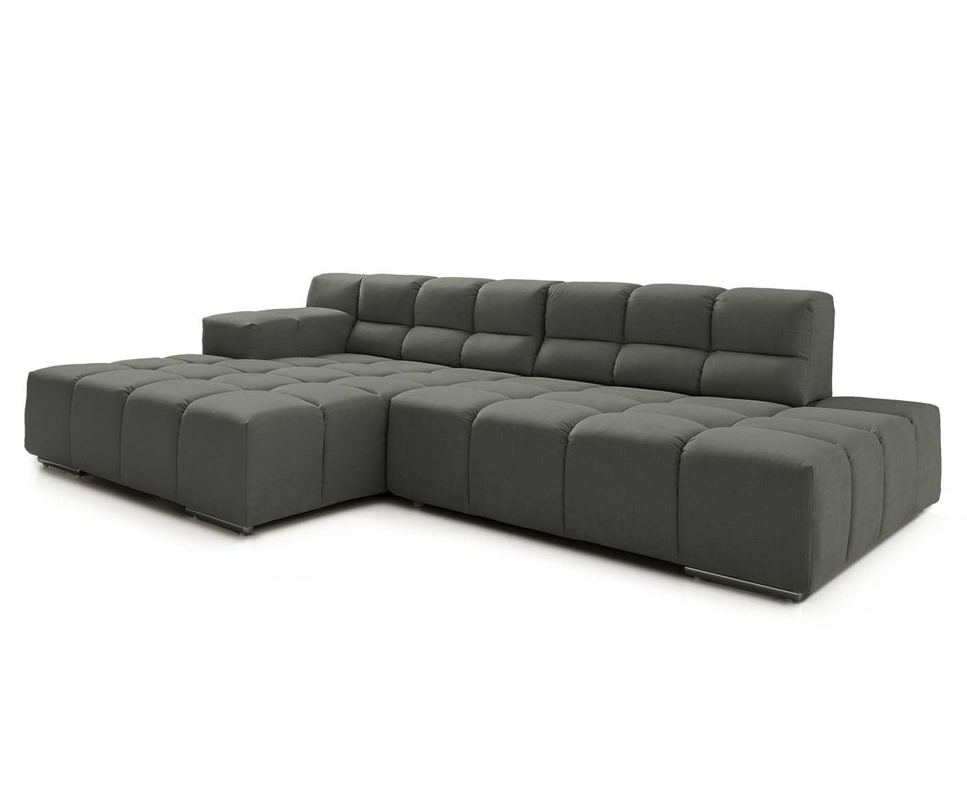 designwerk Temple Ecksofa | 286 x 169 cm| mit Rückenverstellung | Flachgewebe