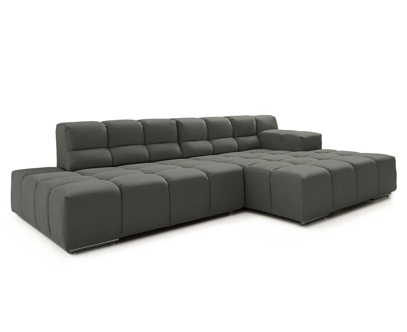 designwerk Temple Ecksofa | 286 x 169 cm| mit Rückenverstellung | Flachgewebe