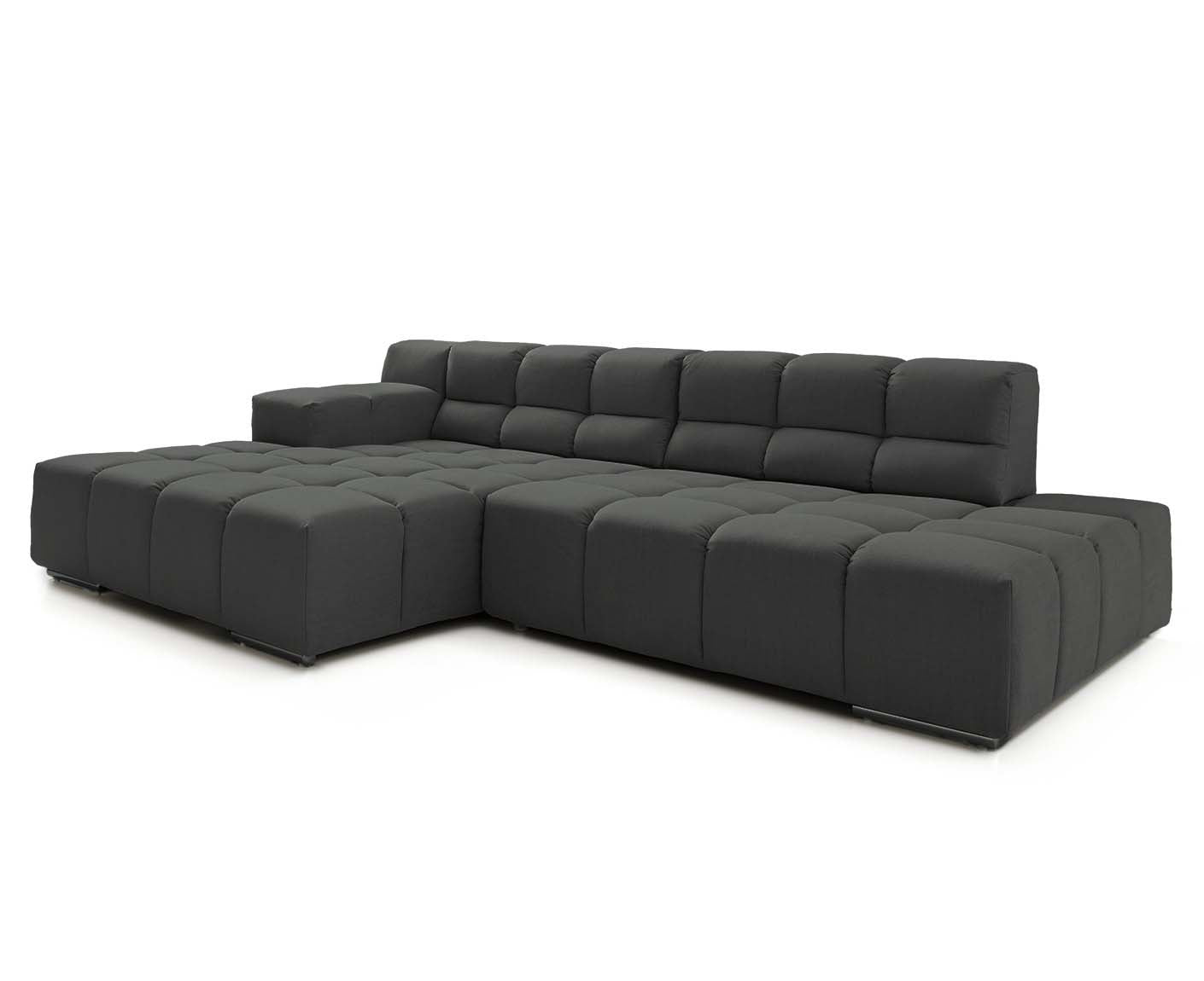 designwerk Temple Ecksofa | 286 x 169 cm| mit Rückenverstellung | Flachgewebe