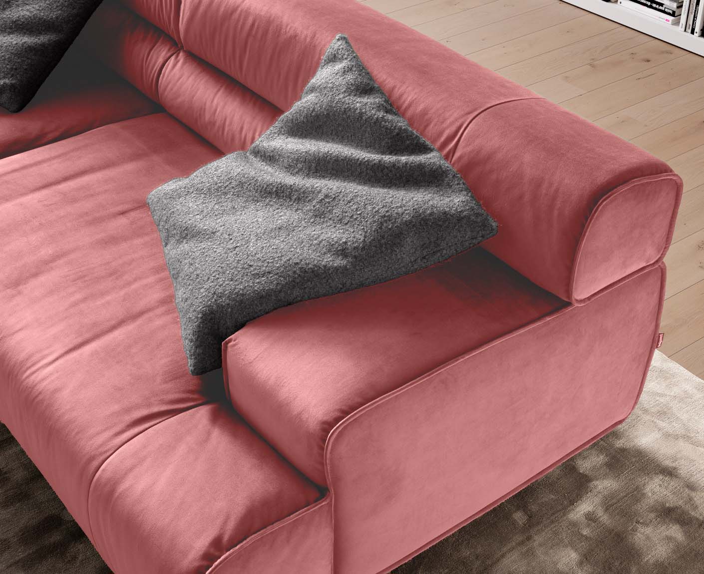 designwerk Colosseo 3-Sitzer Sofa | 280 x 114 cm| Velourstoff