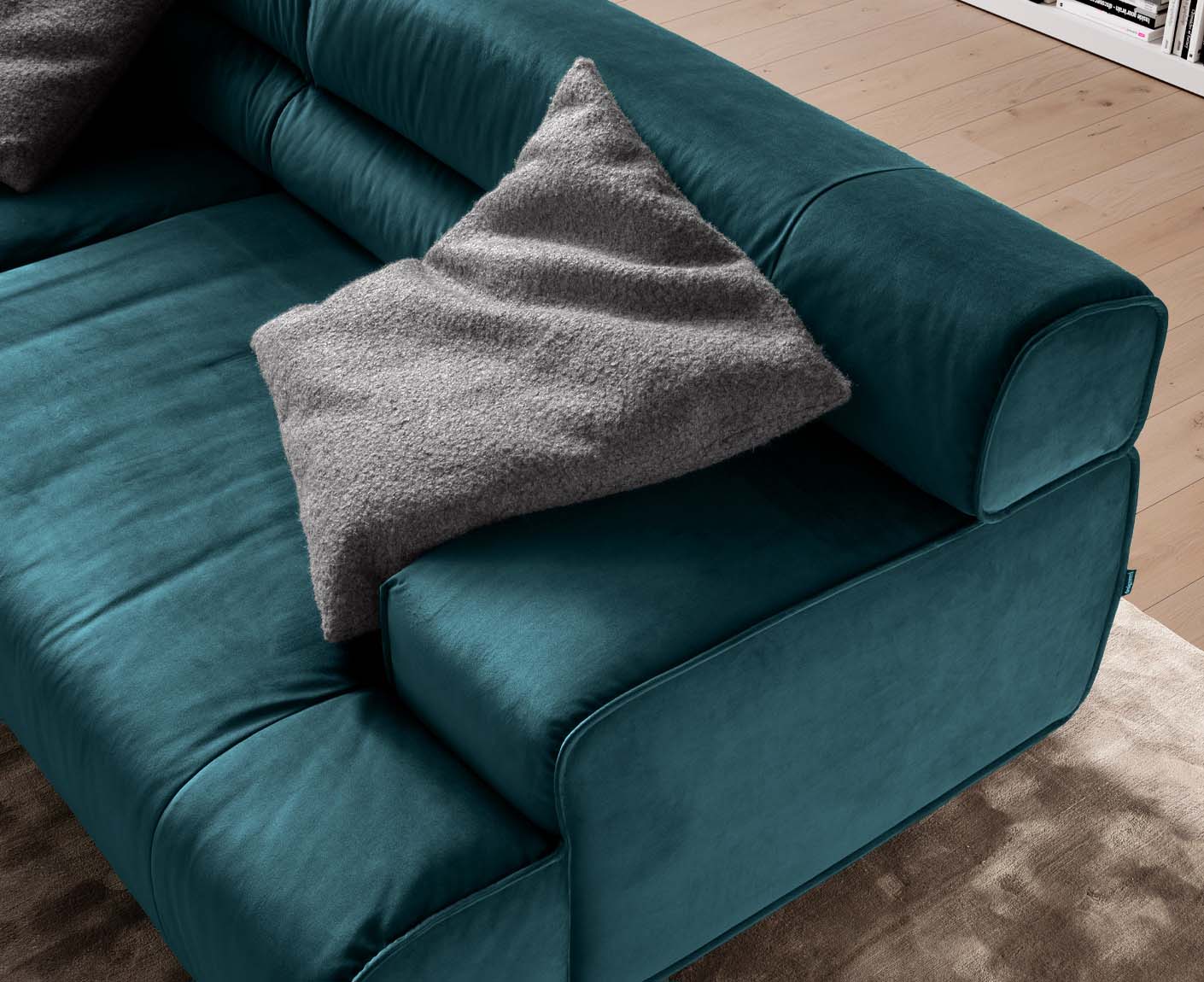 designwerk Colosseo 3-Sitzer Sofa | 280 x 114 cm| Velourstoff