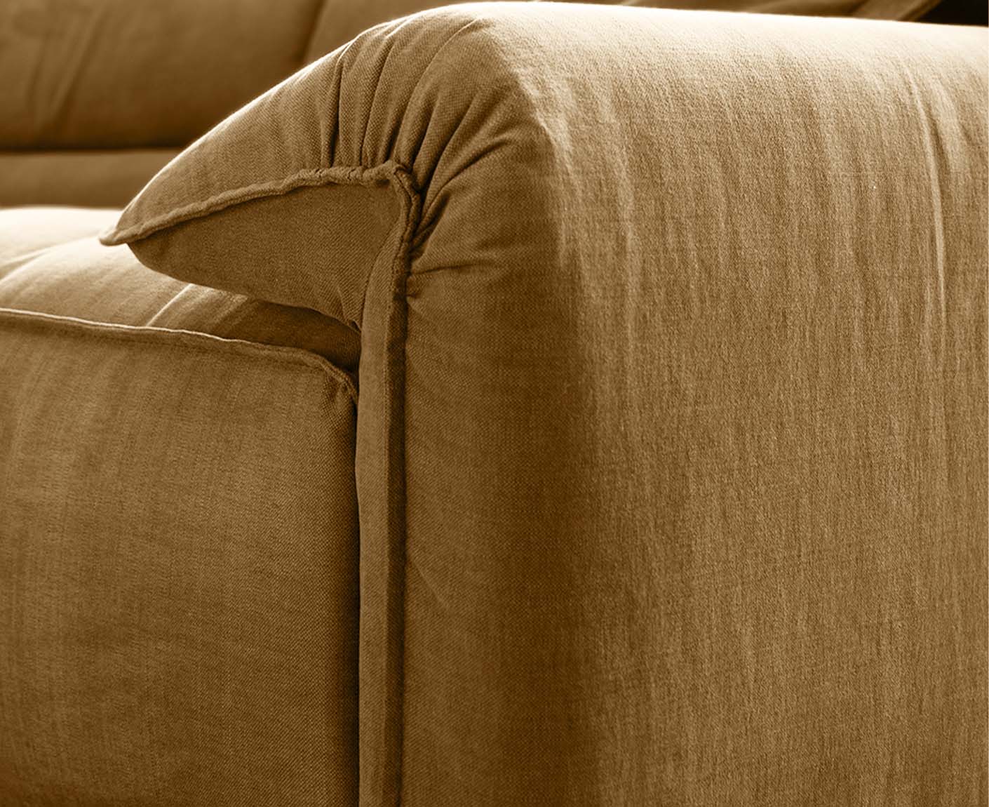 designwerk Vola Ecksofa | 347 x 342 cm | Flachgewebe