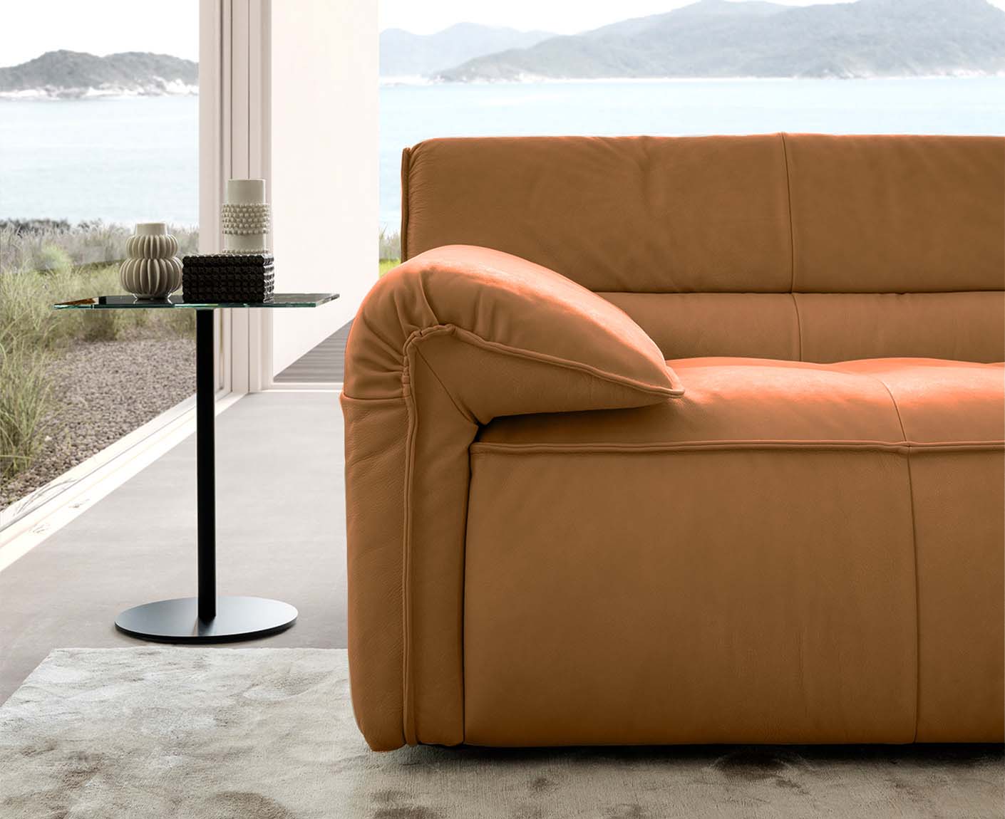 designwerk Vola Ecksofa | 315 x 186 cm | Echtleder