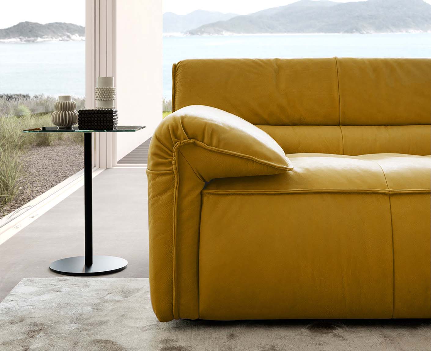 designwerk Vola Ecksofa | 315 x 186 cm | Echtleder