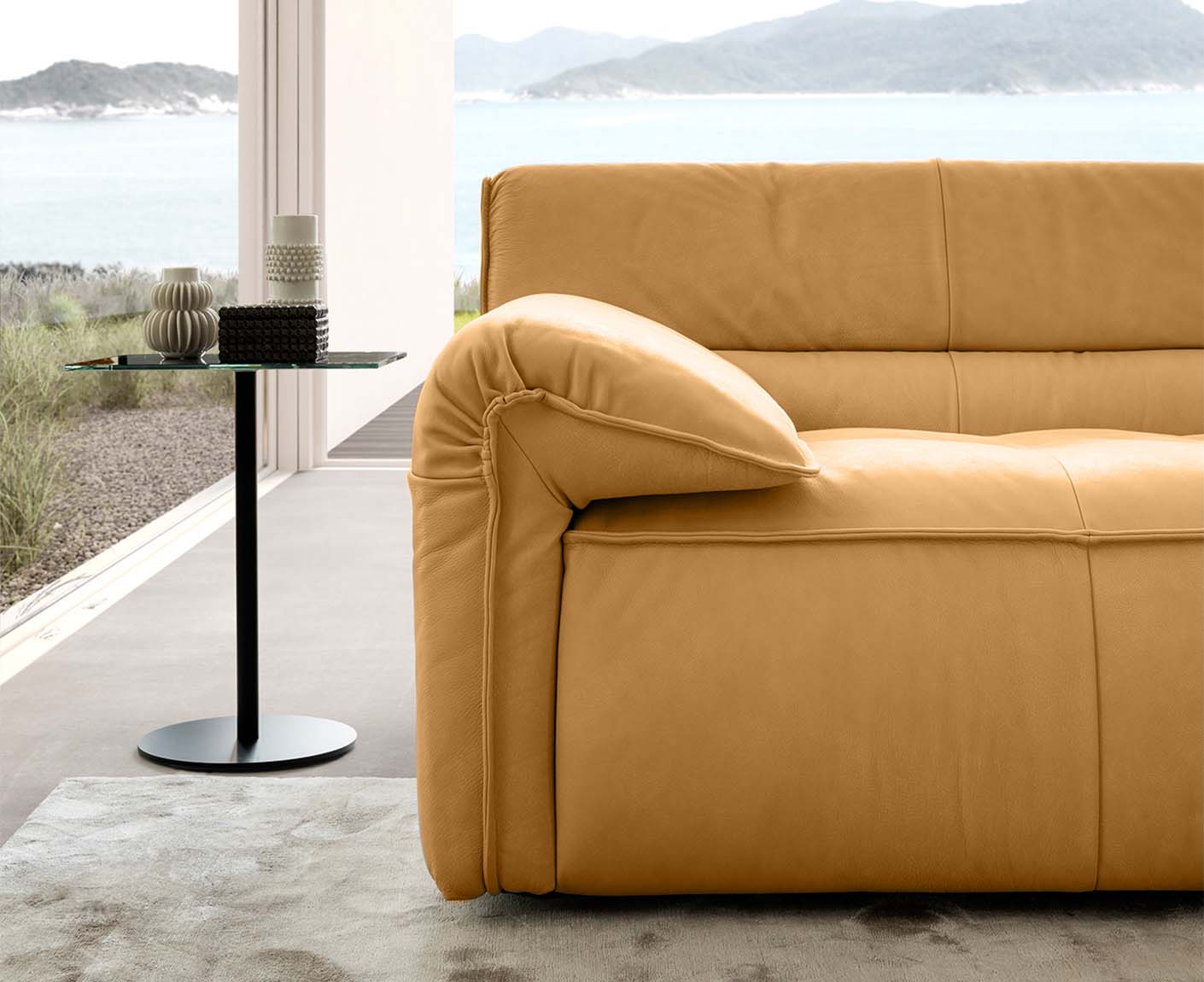 designwerk Vola Ecksofa | 315 x 186 cm | Echtleder