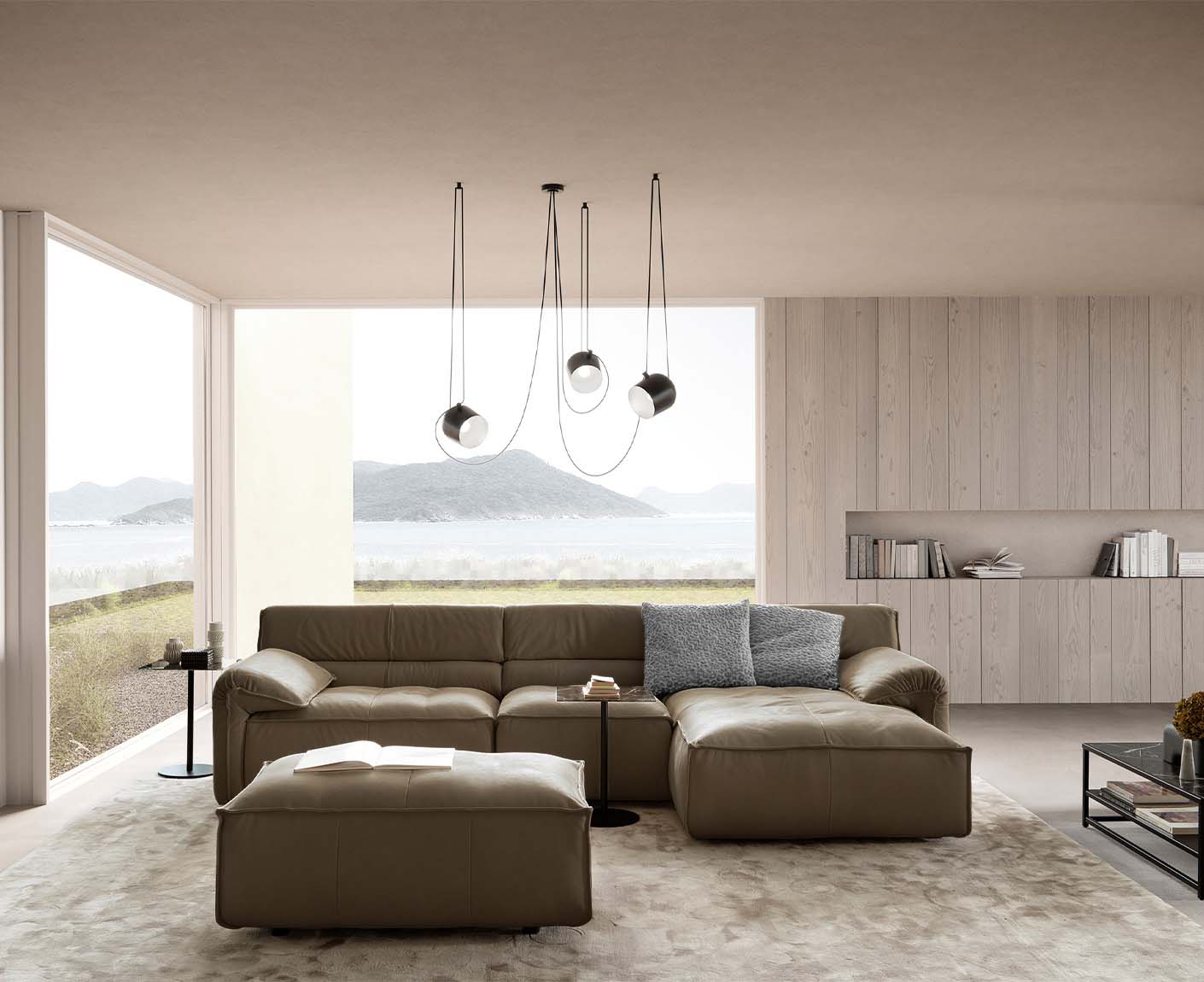 designwerk Vola Ecksofa | 315 x 186 cm | Echtleder