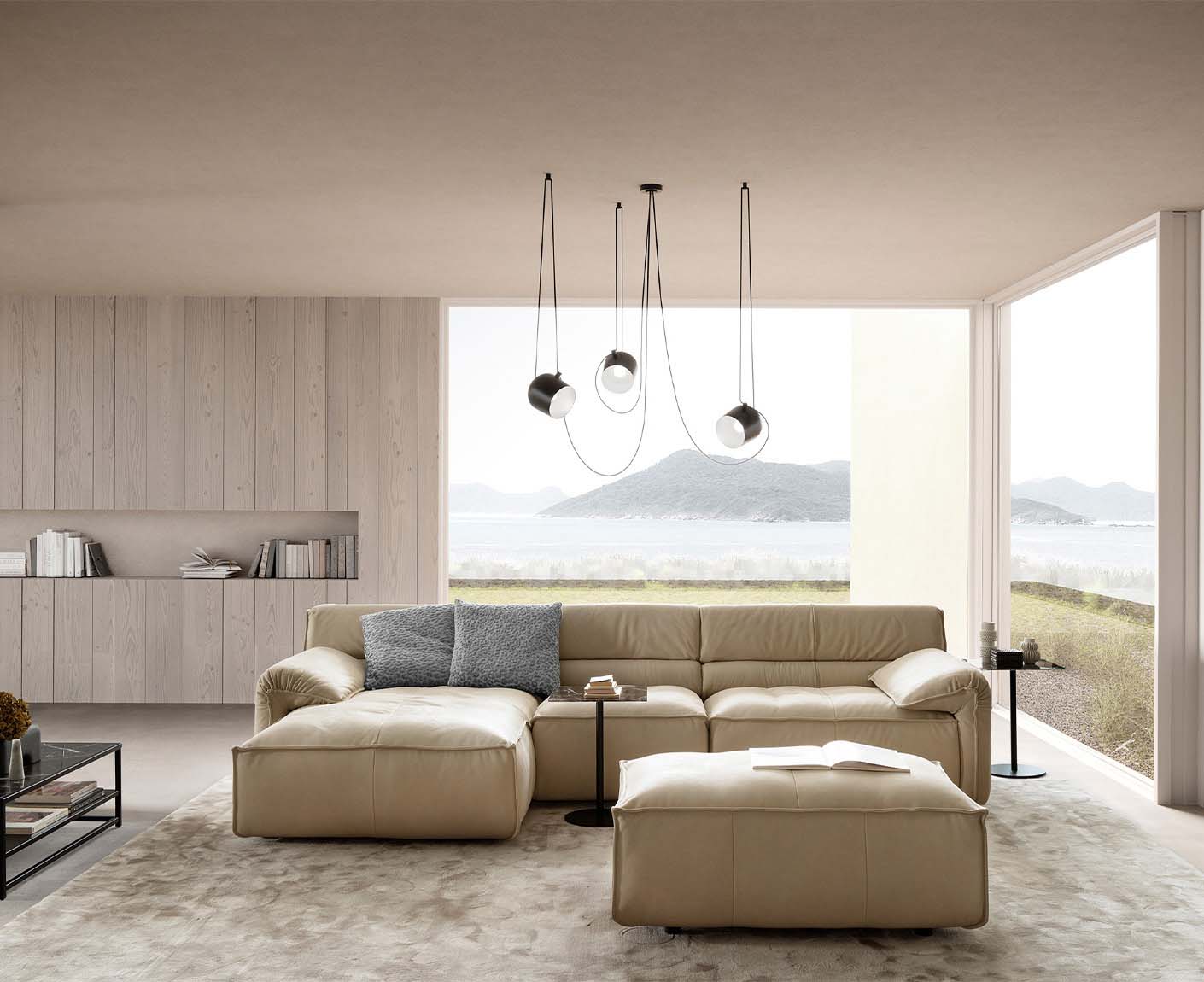 designwerk Vola Ecksofa | 315 x 186 cm | Echtleder