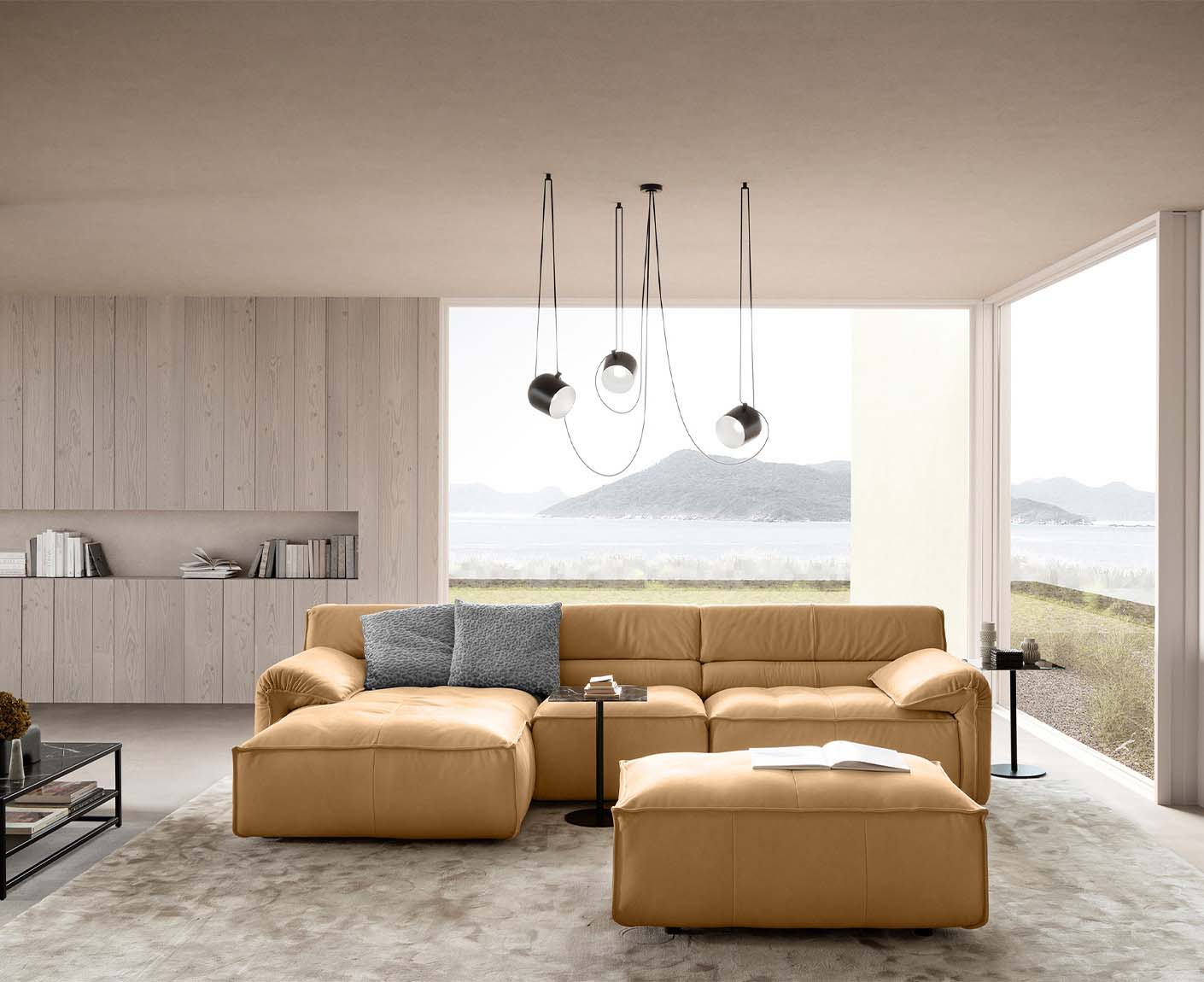 designwerk Vola Ecksofa | 315 x 186 cm | Echtleder