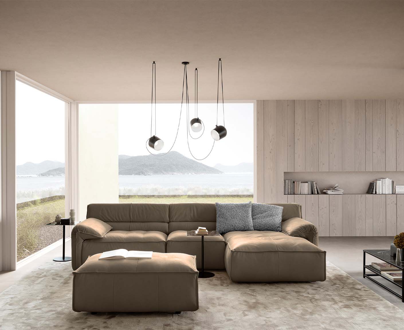 designwerk Vola Ecksofa | 315 x 186 cm | Echtleder