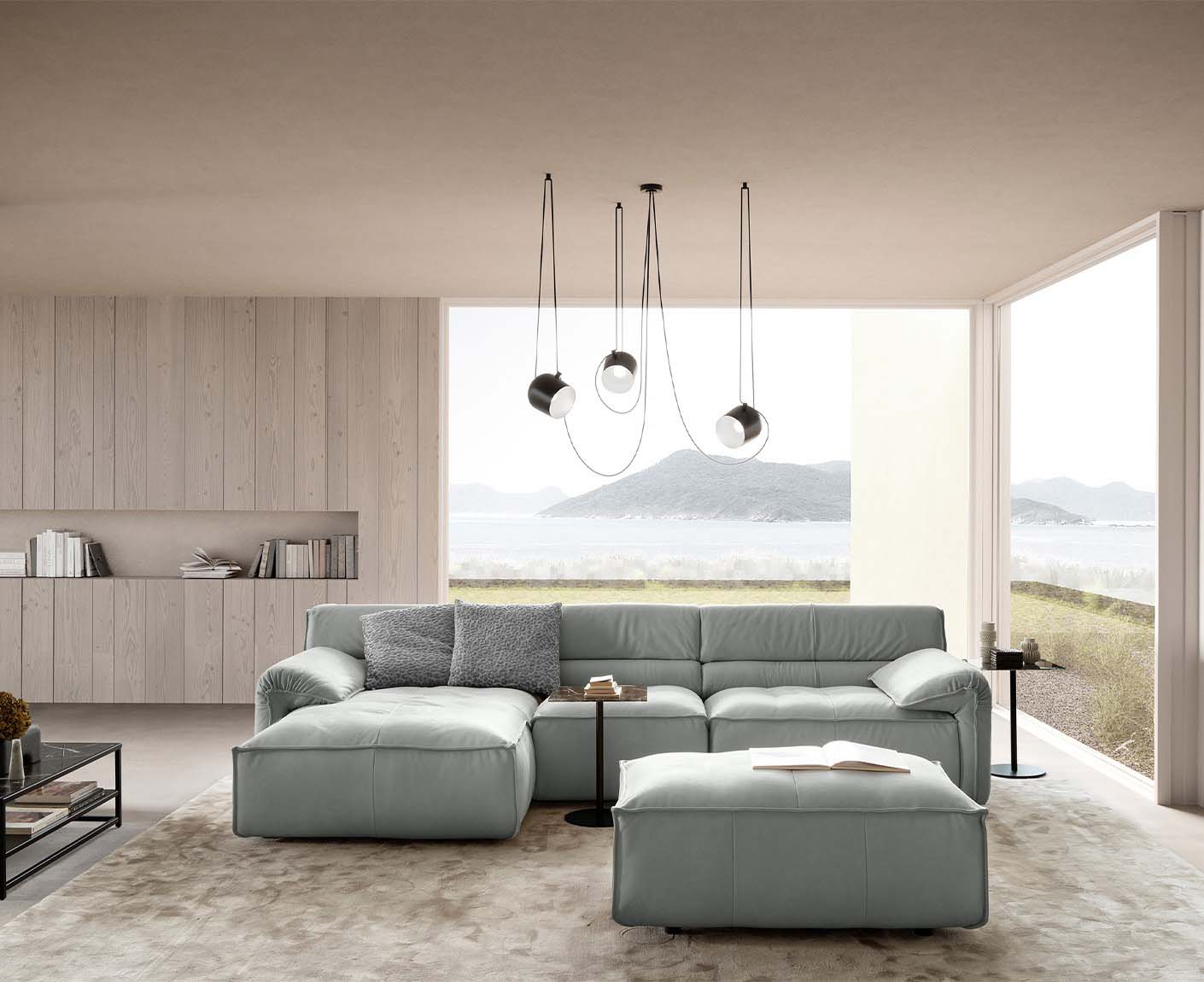 designwerk Vola Ecksofa | 315 x 186 cm | Echtleder
