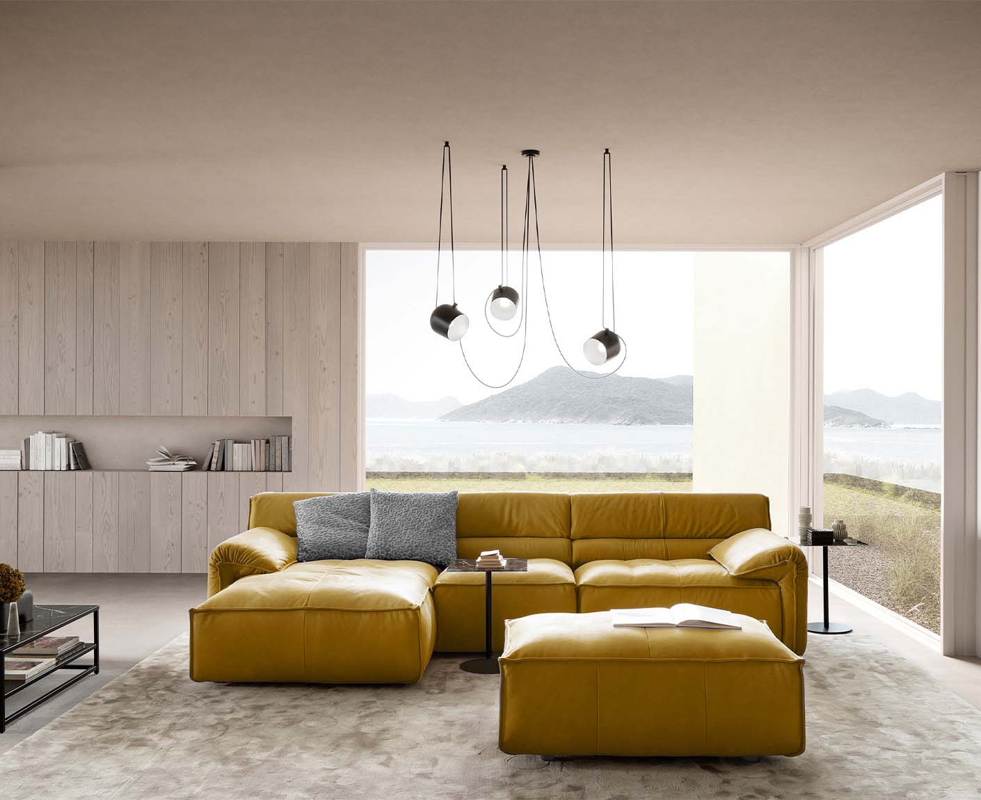 designwerk Vola Ecksofa | 315 x 186 cm | Echtleder