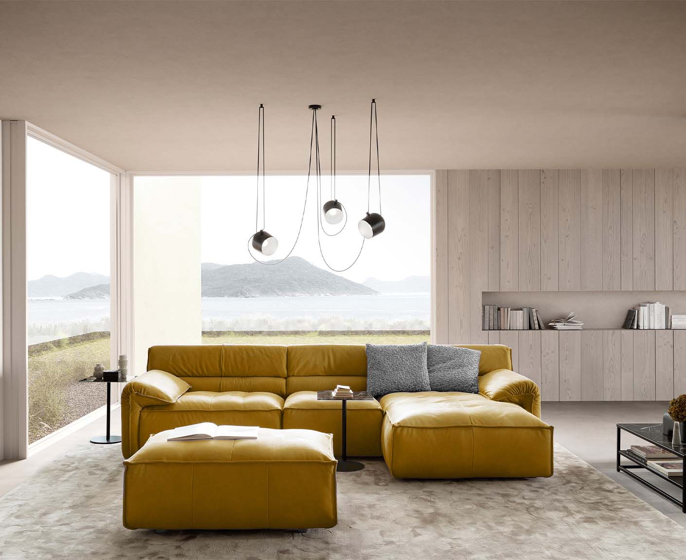 designwerk Vola Ecksofa | 315 x 186 cm | Echtleder