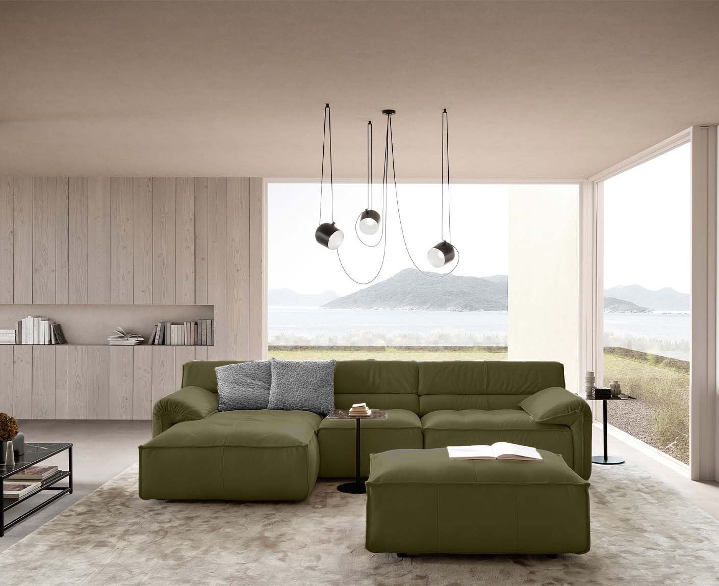 designwerk Vola Ecksofa | 315 x 186 cm | Echtleder
