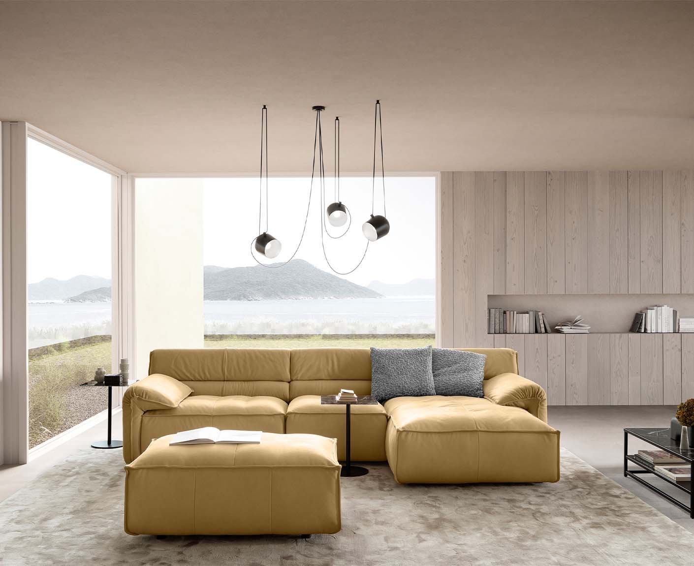 designwerk Vola Ecksofa | 315 x 186 cm | Echtleder