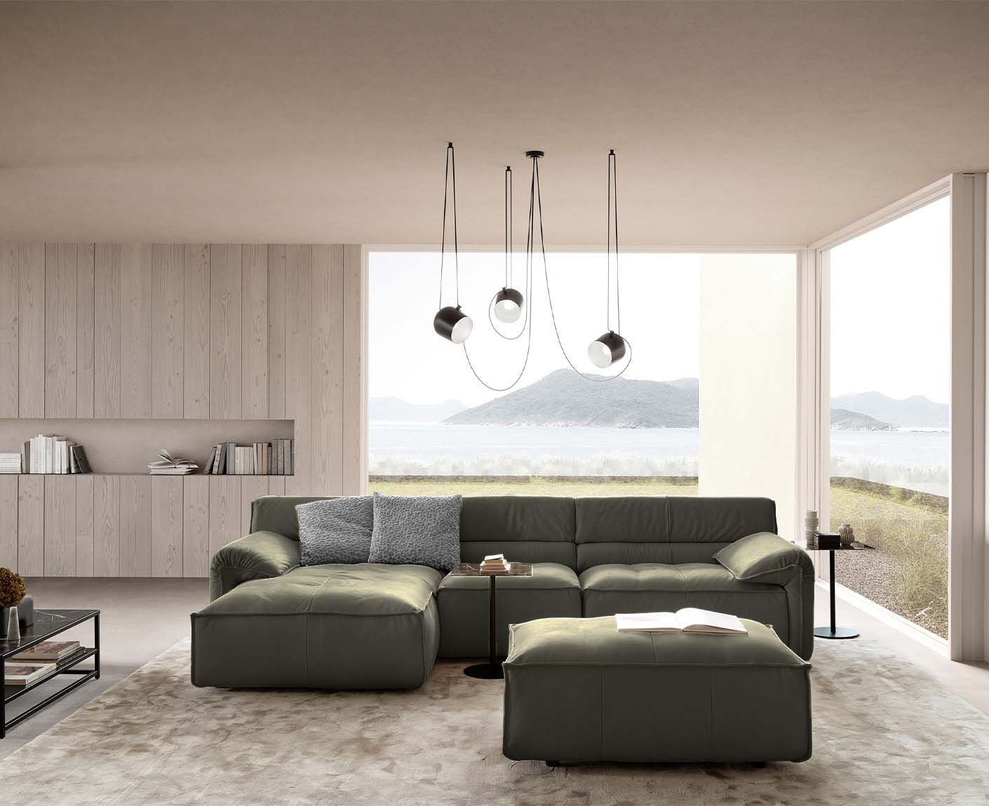 designwerk Vola Ecksofa | 315 x 186 cm | Echtleder