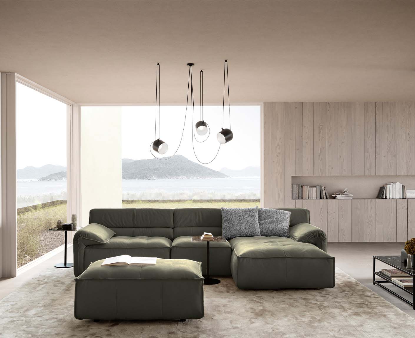 designwerk Vola Ecksofa | 315 x 186 cm | Echtleder