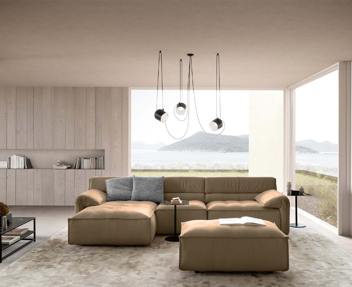 designwerk Vola Ecksofa | 315 x 186 cm | Echtleder