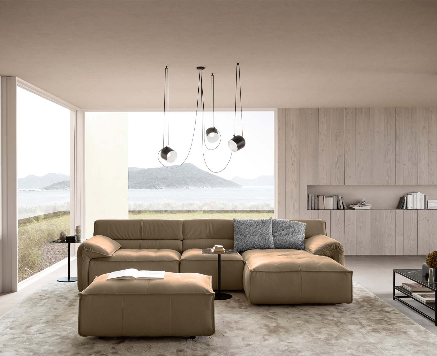 designwerk Vola Ecksofa | 315 x 186 cm | Echtleder