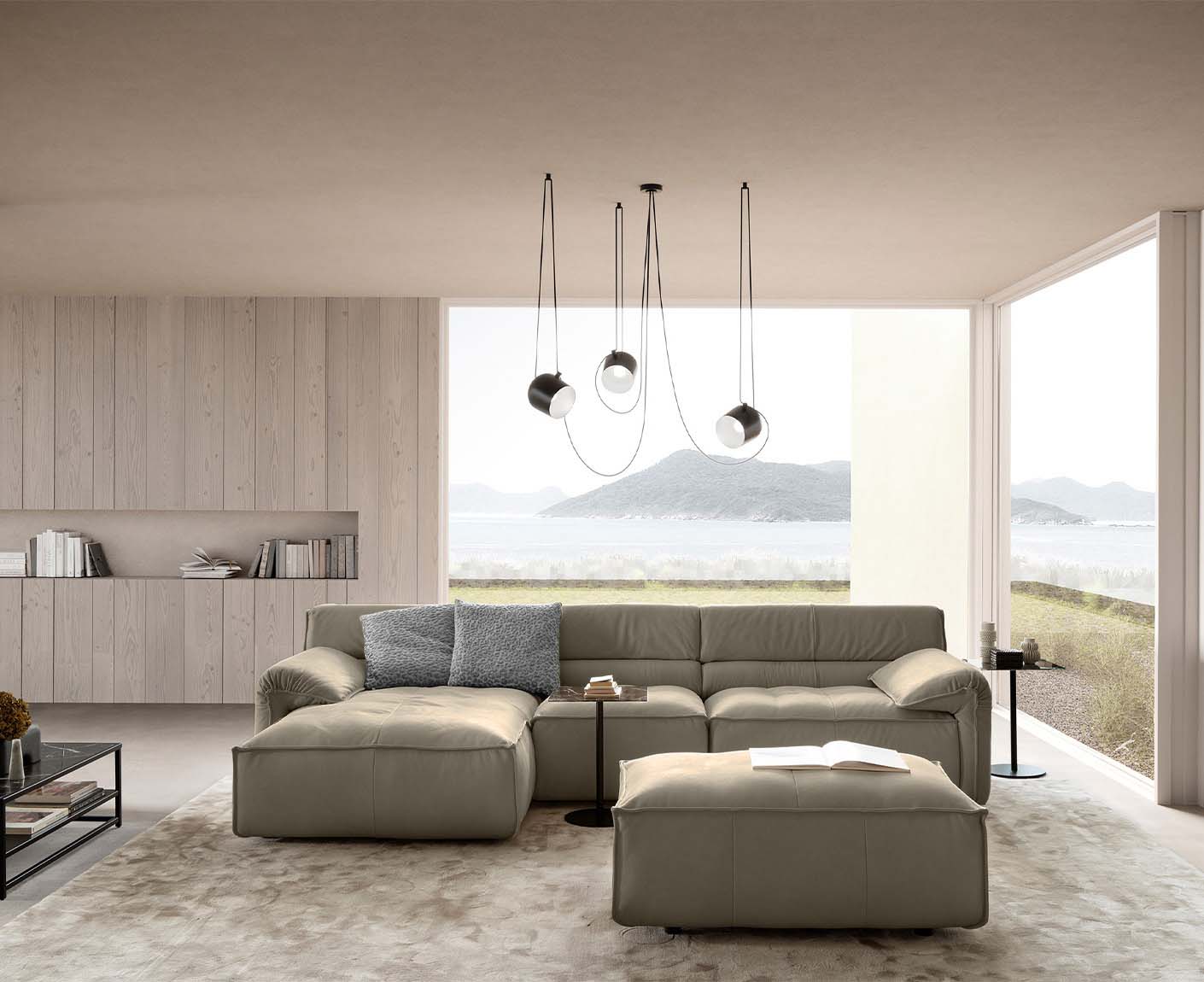 designwerk Vola Ecksofa | 315 x 186 cm | Echtleder