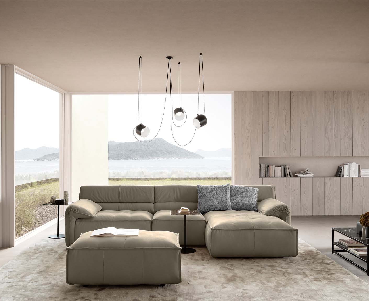 designwerk Vola Ecksofa | 315 x 186 cm | Echtleder