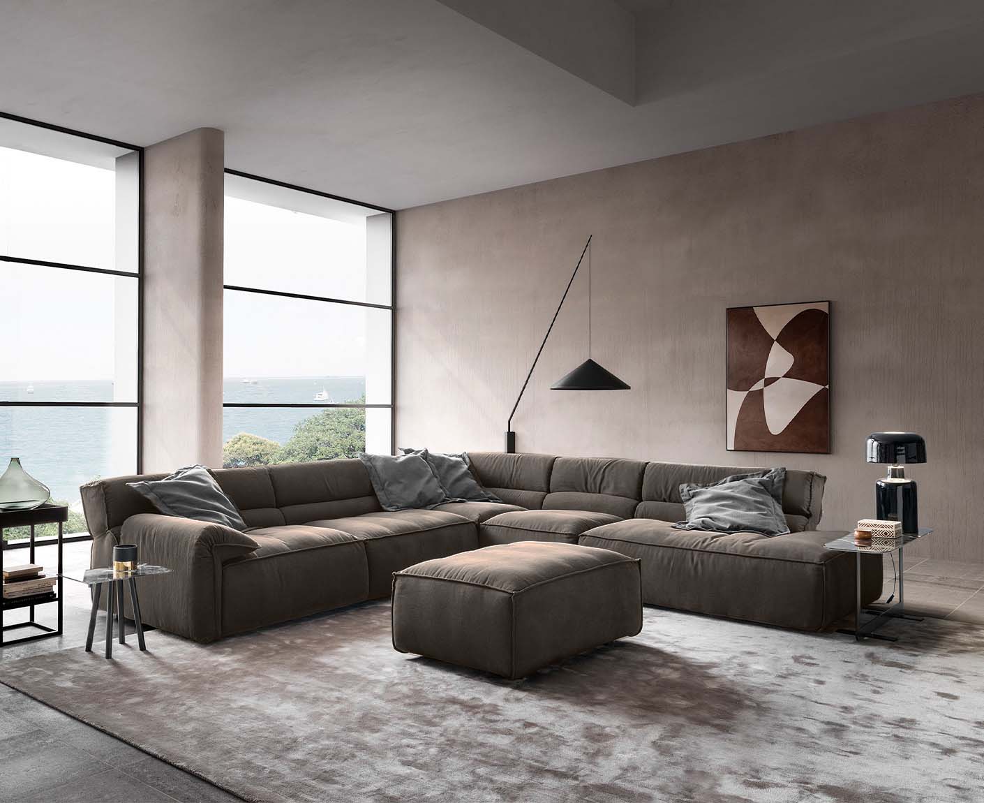 designwerk Vola Ecksofa | 347 x 342 cm | Flachgewebe