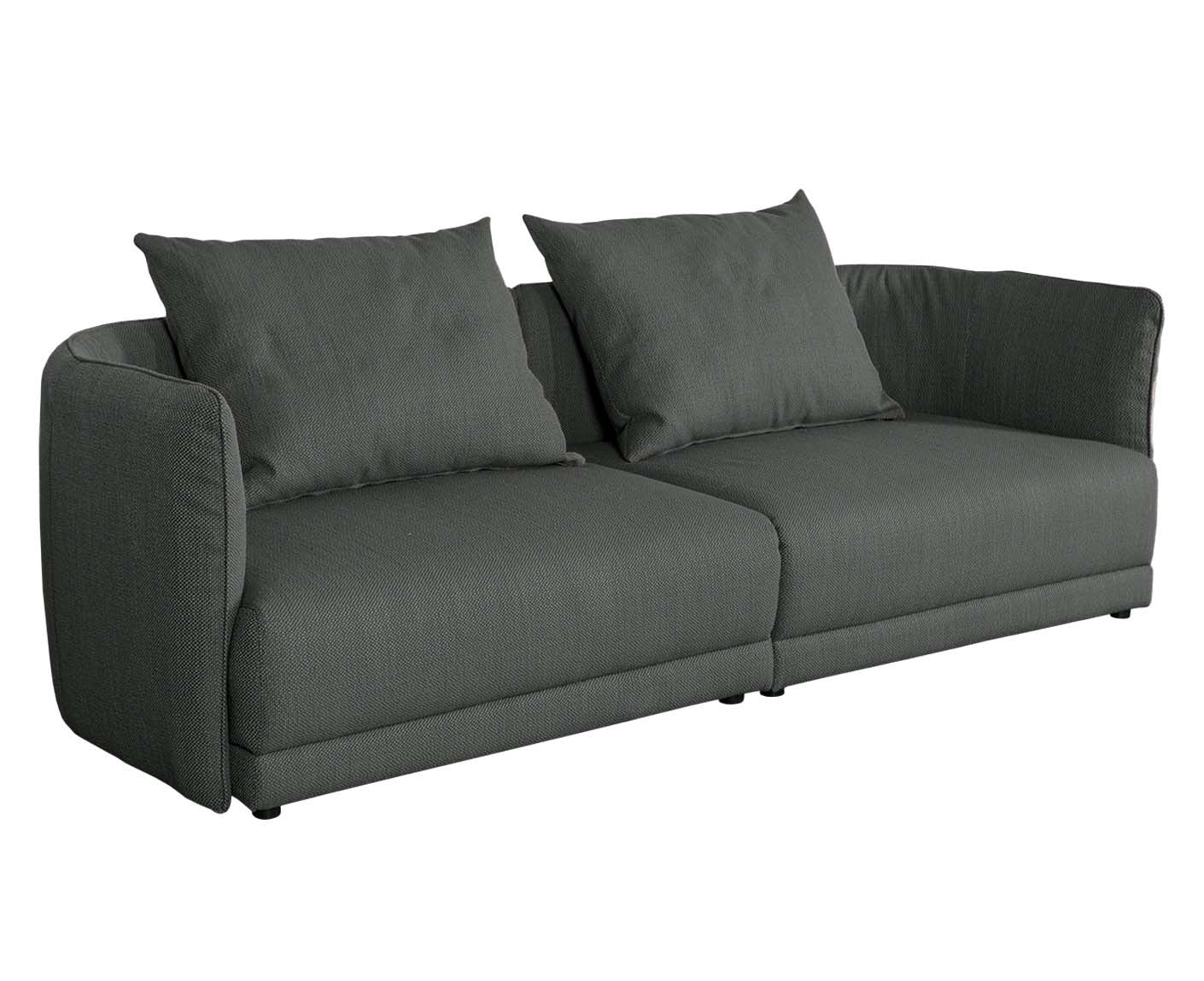 designwerk New York 3-Sitzer Sofa | 253 x 98 cm | feines Flachgewebe