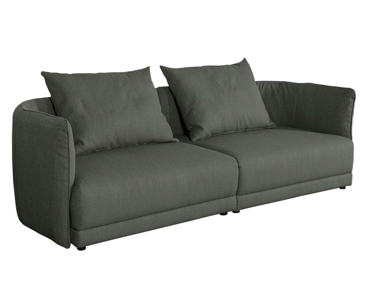 designwerk New York 3-Sitzer Sofa | 253 x 98 cm | feines Flachgewebe