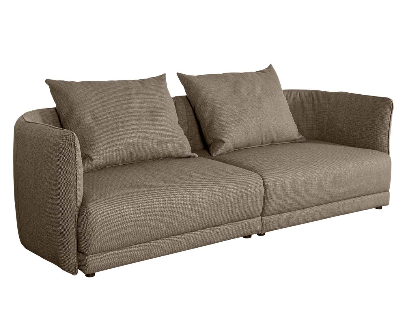 designwerk New York 3-Sitzer Sofa | 253 x 98 cm | feines Flachgewebe
