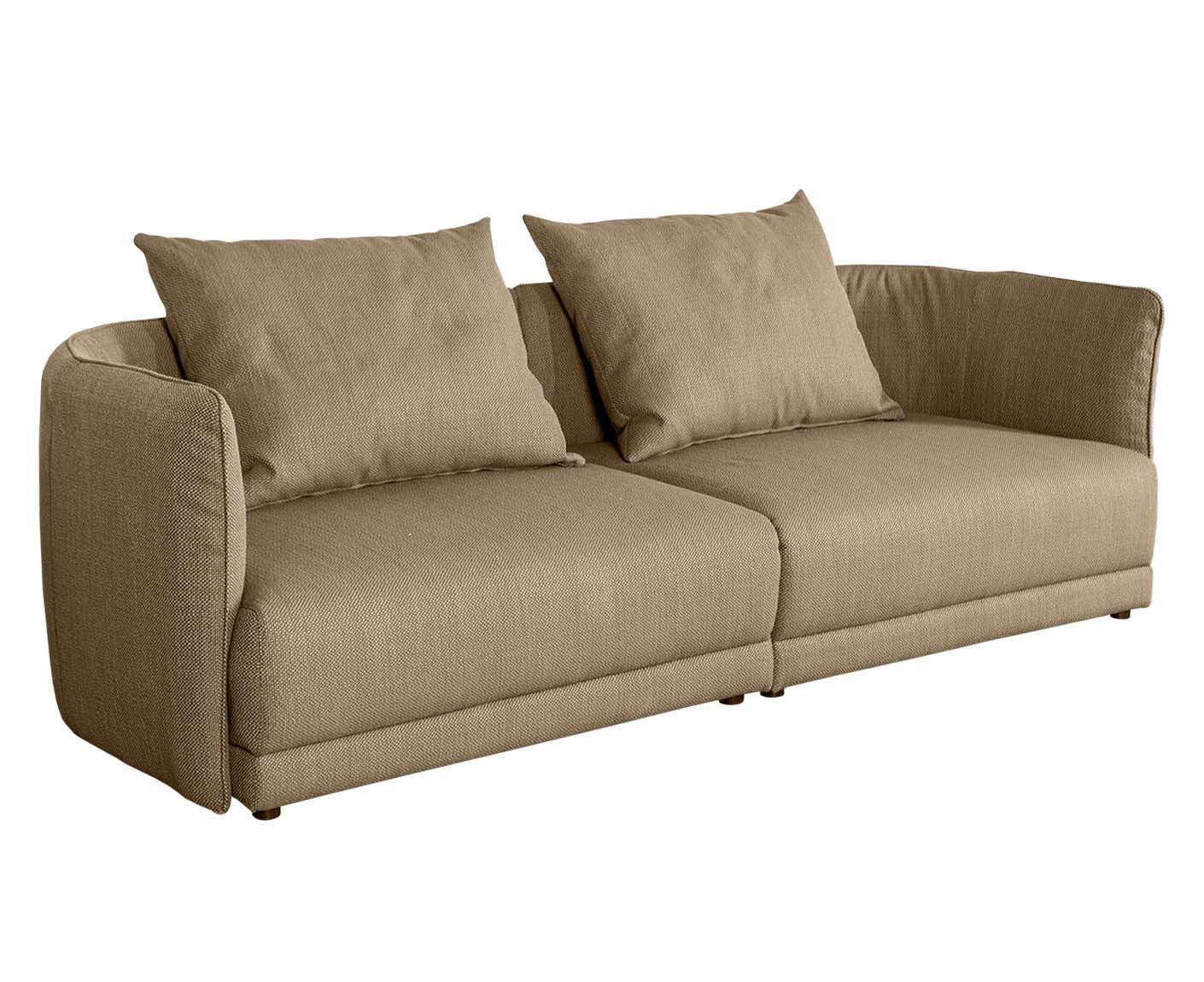 designwerk New York 3-Sitzer Sofa | 253 x 98 cm | feines Flachgewebe