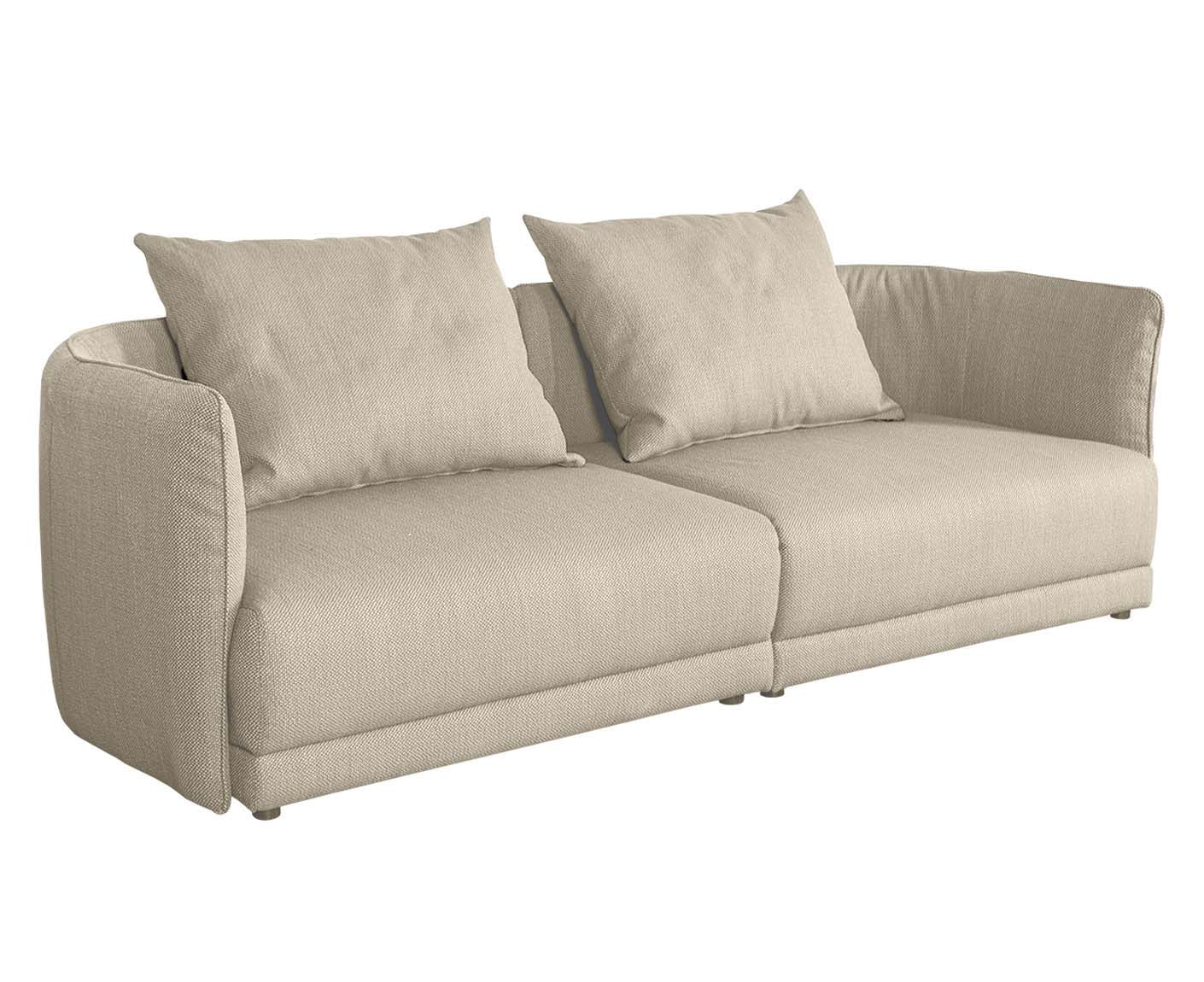 designwerk New York 3-Sitzer Sofa | 253 x 98 cm | feines Flachgewebe