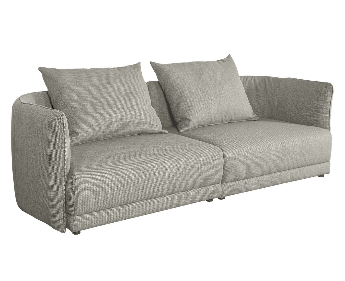designwerk New York 3-Sitzer Sofa | 253 x 98 cm | feines Flachgewebe