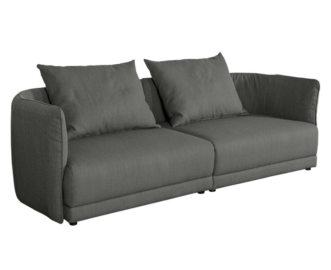 designwerk New York 3-Sitzer Sofa | 253 x 98 cm | feines Flachgewebe