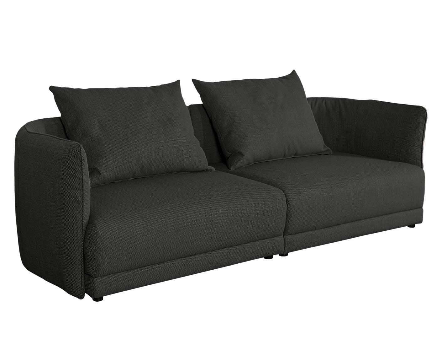 designwerk New York 3-Sitzer Sofa | 253 x 98 cm | feines Flachgewebe