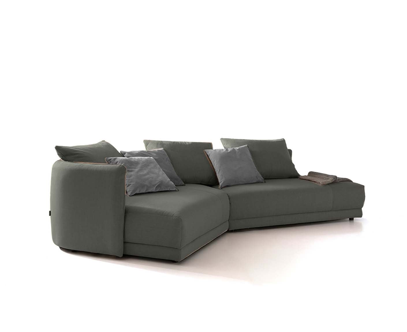 designwerk New York Ecksofa | 333 x 179 cm | feines Flachgewebe