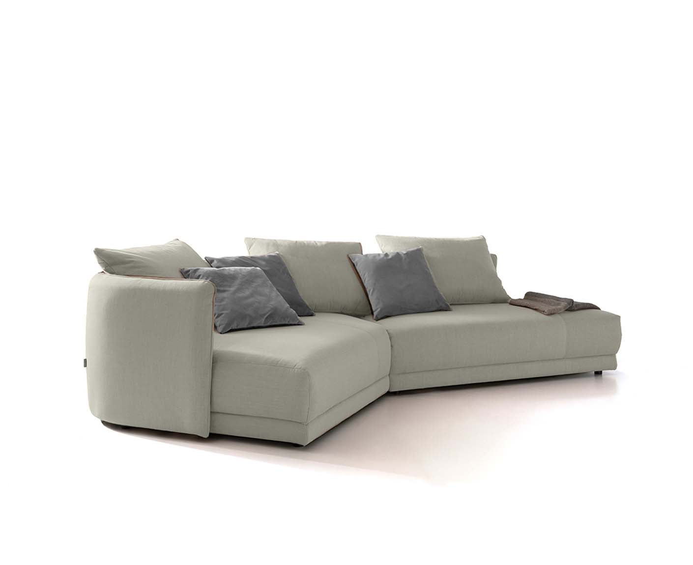 designwerk New York Ecksofa | 333 x 179 cm | feines Flachgewebe
