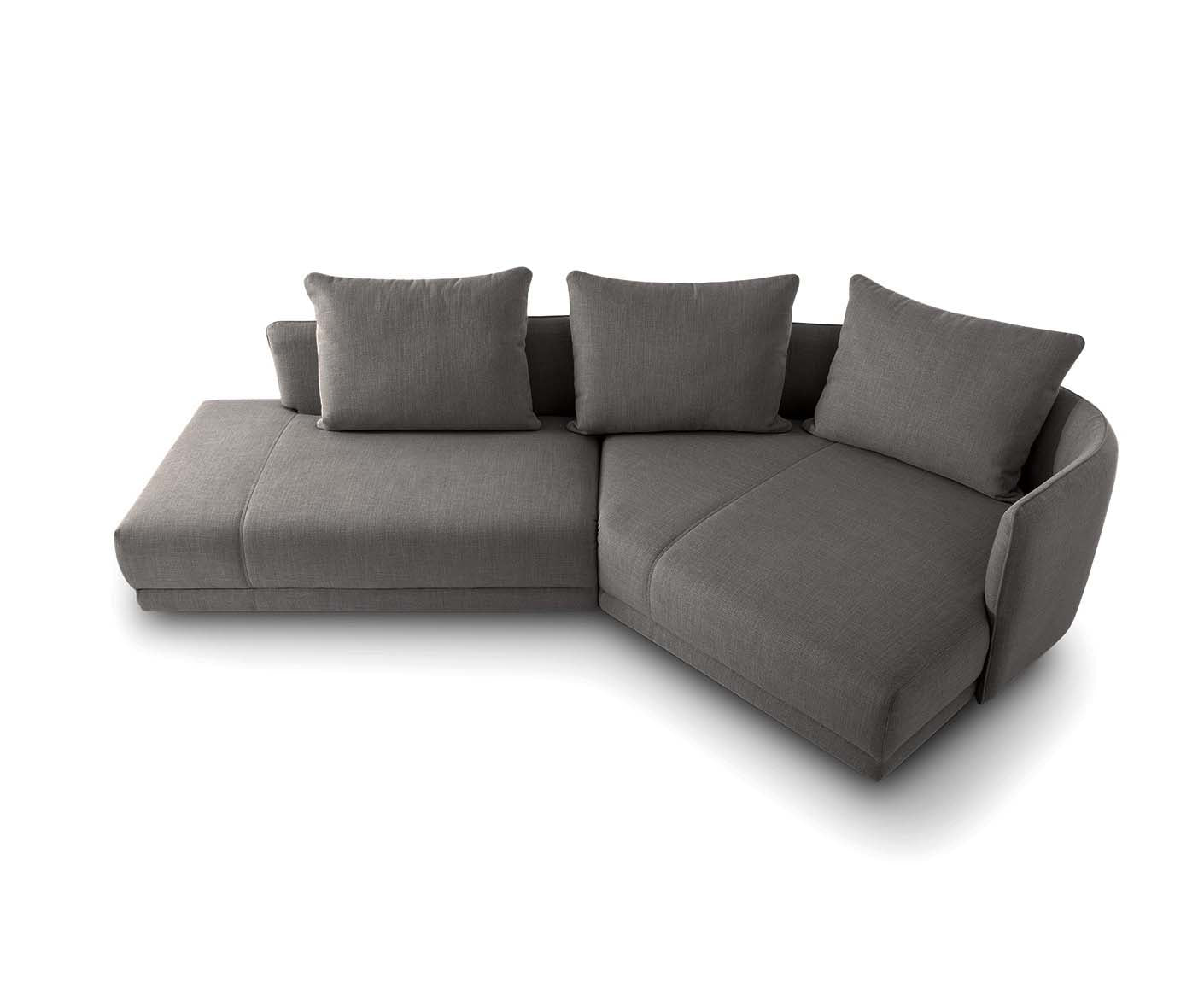 designwerk New York Ecksofa | 333 x 179 cm | grobes Flachgewebe