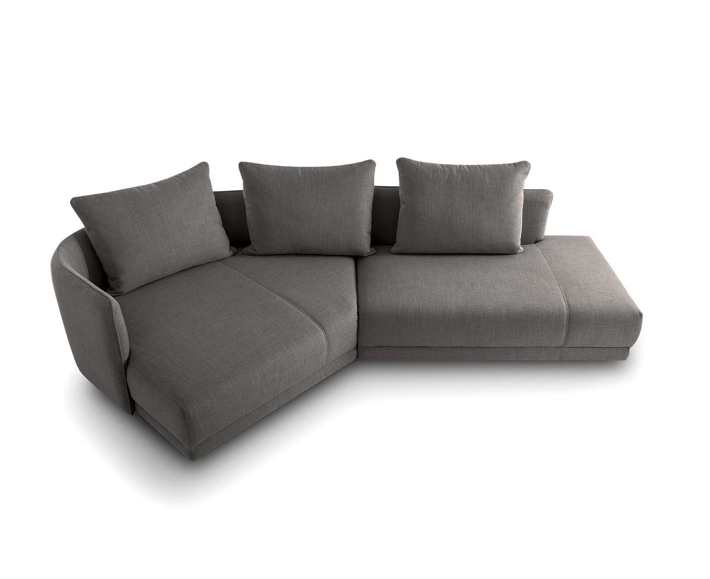 designwerk New York Ecksofa | 333 x 179 cm | grobes Flachgewebe