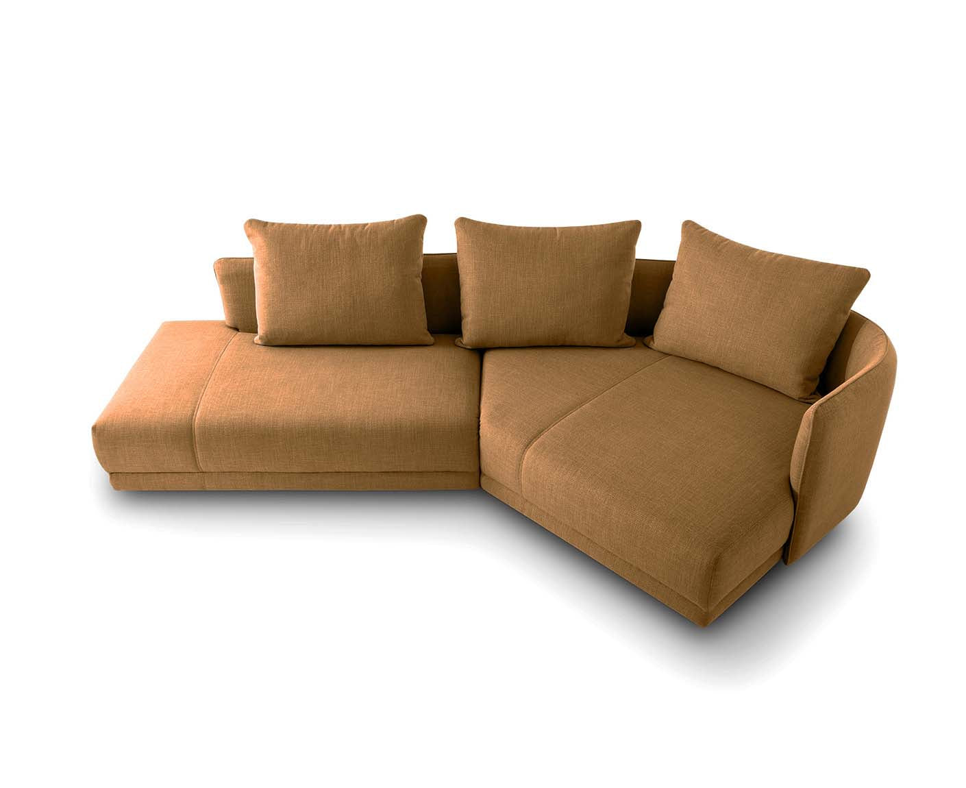 designwerk New York Ecksofa | 333 x 179 cm | grobes Flachgewebe