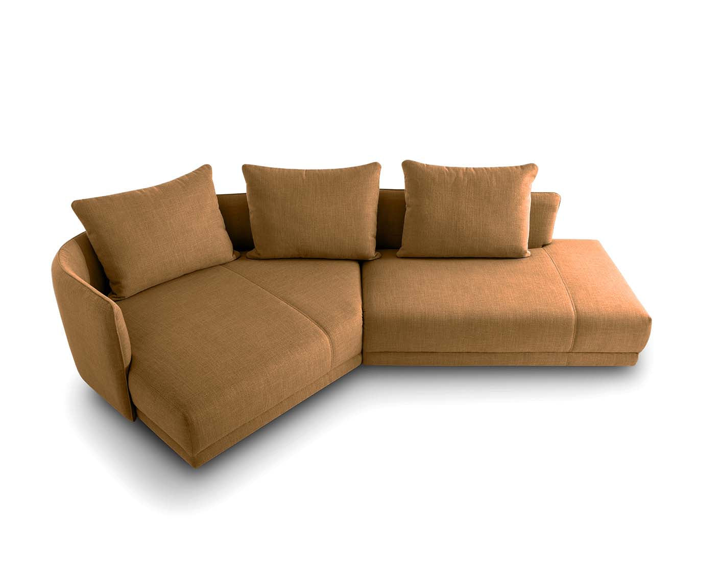 designwerk New York Ecksofa | 333 x 179 cm | grobes Flachgewebe